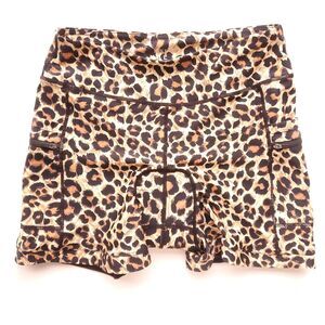 Bikewa Cycling Shorts Womens L Padded Leopard Print Pockets Bicycle Bike